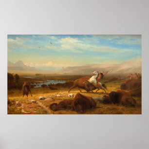 Buffalo Sist - Albert Bierstadt Fine Art Poster
