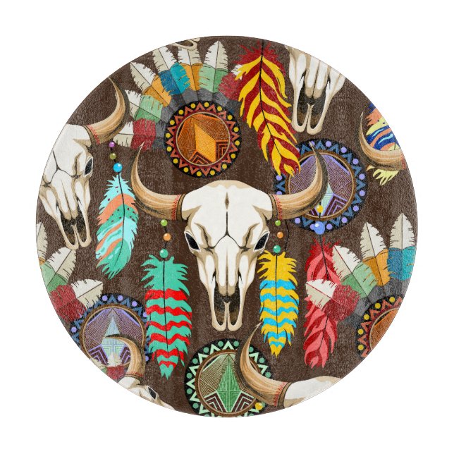 Buffalo skalle Native American emblem (Framsidan)