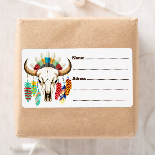 Buffalo Skalle Native American Emblem Fraktsedel (Insitu)