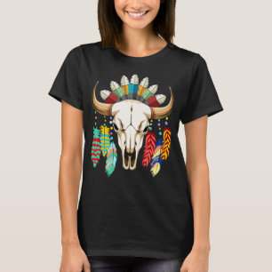 Buffalo skalle Native American emblem T Shirt