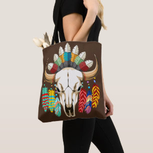 Buffalo Skalle Native American Emblem Tygkasse