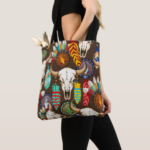 Buffalo Skalle Native American Emblem Tygkasse