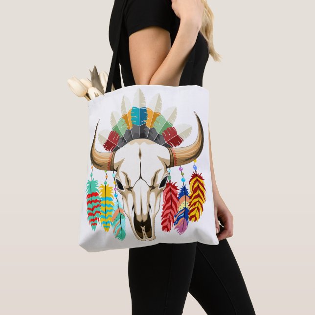 Buffalo skalle Native American emblem Tygkasse (Närbild)