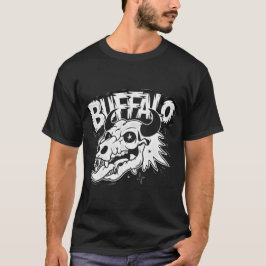 Buffalo Skull Art T Shirt