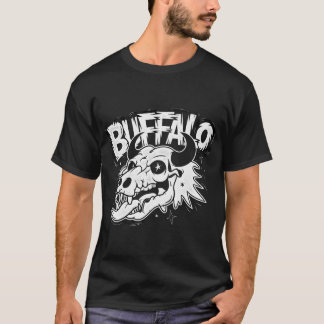 Buffalo Skull Art T Shirt