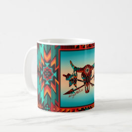 Buffalo Skull och pilar kaffe Mugg