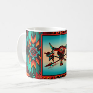 Buffalo Skull och pilar kaffe Mugg