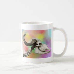 Buffalo Skull på vattenfärgens bakgrund Kaffemugg
