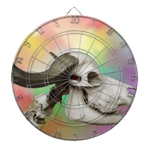 Buffalo Skull på vattenfärgens bakgrund Piltavla