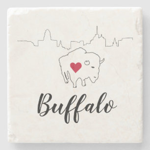 Buffalo Skyline Illustration Stenunderlägg