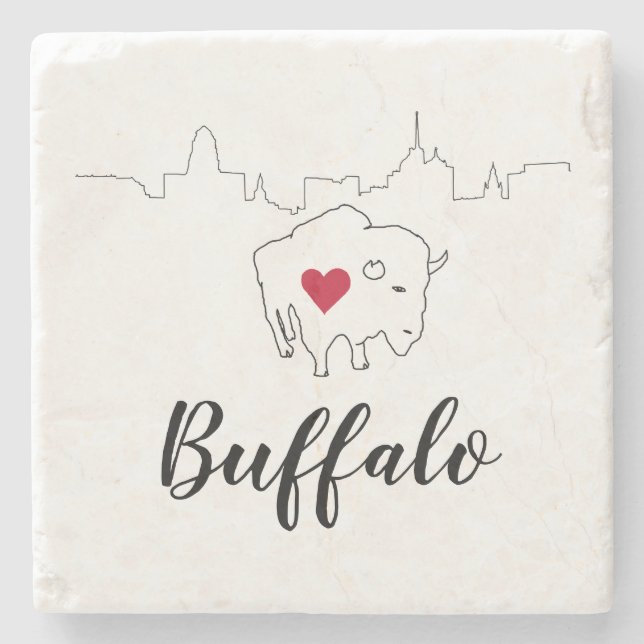 Buffalo Skyline Illustration Stenunderlägg (Framsidan)