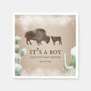 Buffalo Snö Desert Cactus Boy Shower Napkins Pappersservett