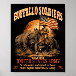 Buffalo soldater, afroamerikansk svart historia poster