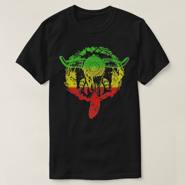 Buffalo Soldier Rastafari T Shirt (Design framsida)