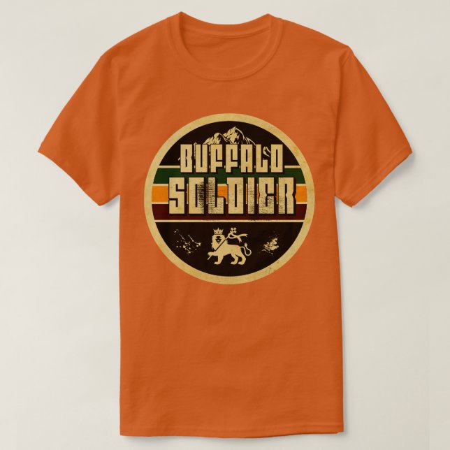 Buffalo Soldier Rastafari T Shirt (Design framsida)