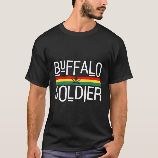 Buffalo Soldier Rastafarian Culture Långärmad Sh T Shirt (Framsida)