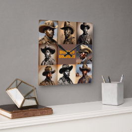 Buffalo Soldiers - Figurer i Amerikansk historia Fyrkantig Klocka