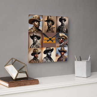 Buffalo Soldiers - Figurer i Amerikansk historia Fyrkantig Klocka