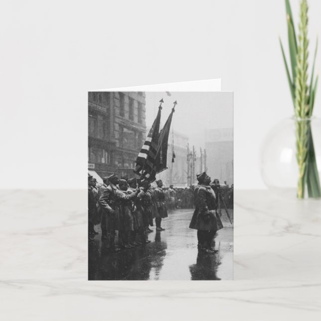 "Buffalo" Soldiers Return Färg - 1919 Kort (Framsida)