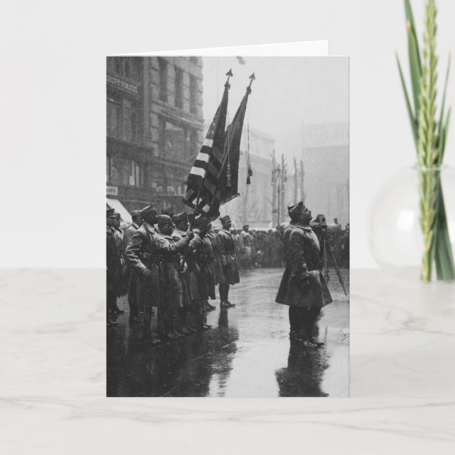 "Buffalo" Soldiers Return Färg - 1919 Kort (Framsida)