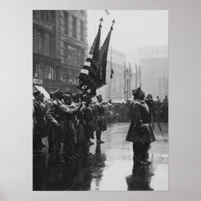 "Buffalo" Soldiers Return Färg - 1919 Poster (Framsidan)