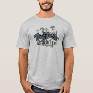 Buffalo Soldiers Tshirt Design Blue Grått T Shirt