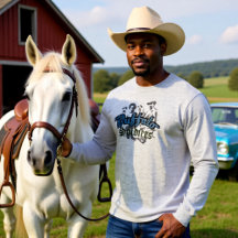 Buffalo Soldiers Tshirt Design Blue Grått