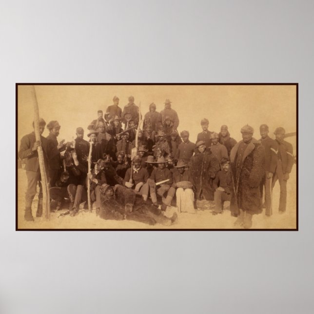 Buffalo Soldiers US Black Cavalry Western gräns Poster (Framsidan)