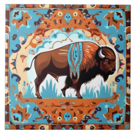 Buffalo Southwest Southwest Brown Teal Blue Kakelplatta
