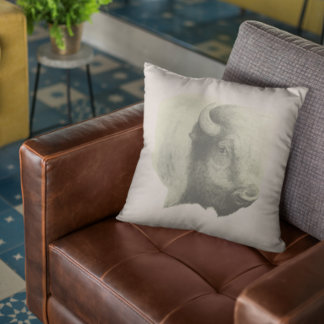 Buffalo Spirit Animal Artwork Kudde