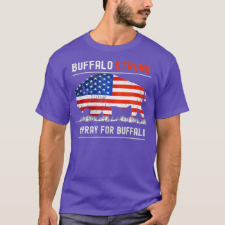 Buffalo Strong Pray For Buffalo American flag (2) T Shirt