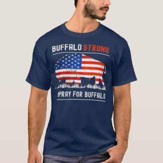 Buffalo Strong Pray for Buffalo American flagga (2 T Shirt