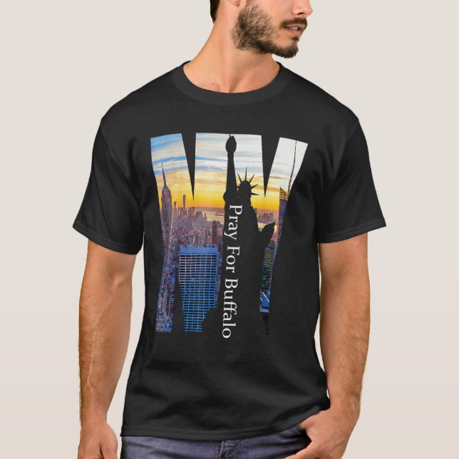 Buffalo Strong Pray for Buffalo Community Strength T Shirt (Framsida)
