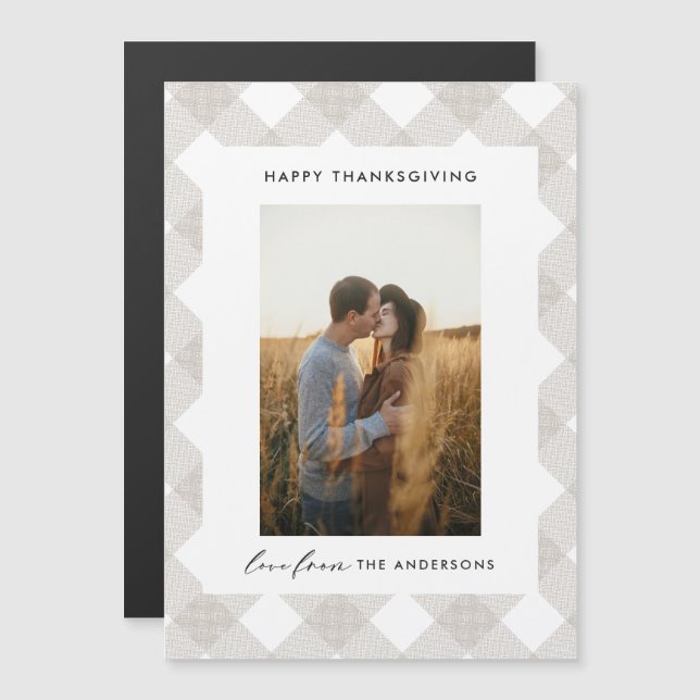 Buffalo tartan, modern naturlig 1-foto-thanksgivin (Fram/baksida)