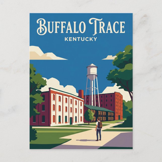 Buffalo Trace Destilleri Kentucky Vykort (Framsida)