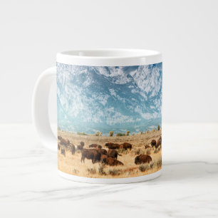 Buffalo under Grand Teton-bergen Jumbo Mugg