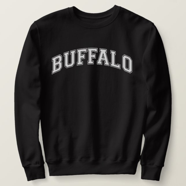 BUFFALO Universiteten-Stil Sweater America College Lång Ärmad Tröja (Design framsida)