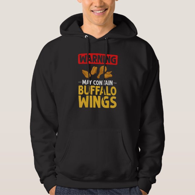 Buffalo Vingar Fried Chicken Hett Vinge Sauce Hoodie (Framsida)