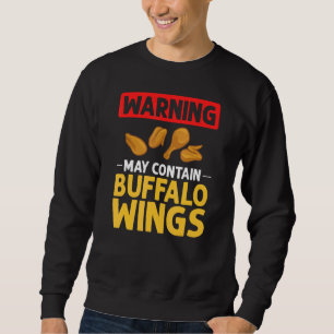 Buffalo Vingar Fried Chicken Hett Vinge Sauce Lång Ärmad Tröja