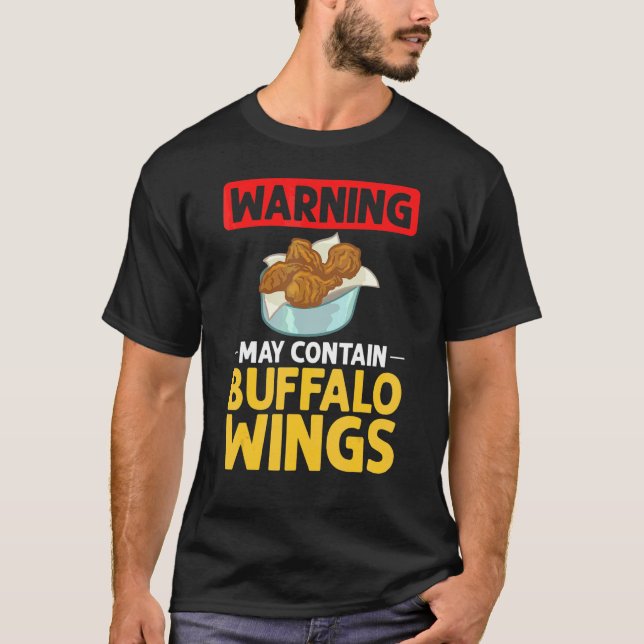 Buffalo Vingar Fried Chicken Hett Vinge Sauce T Shirt (Framsida)