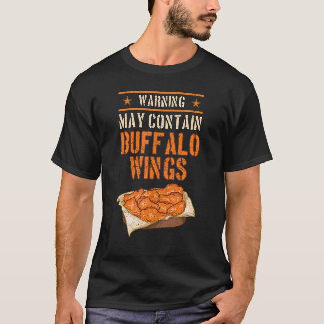 Buffalo Vingar Fried Chicken Hett Vinge Sauce T Shirt (Framsida)