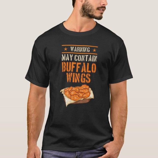 Buffalo Vingar Fried Chicken Hett Vinge Sauce T Shirt (Framsida)