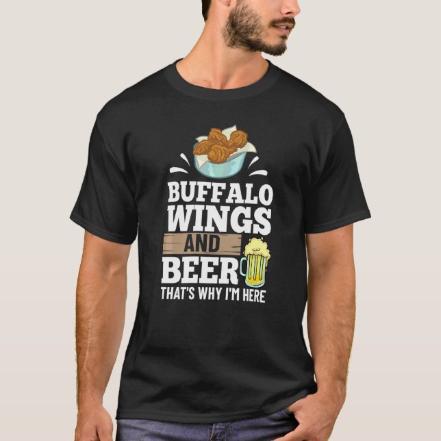 Buffalo Vingar Fried Chicken Hett Vinge Sauce T Shirt (Framsida)