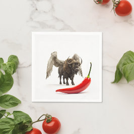 Buffalo Vingar med chili pepper Pappersservett