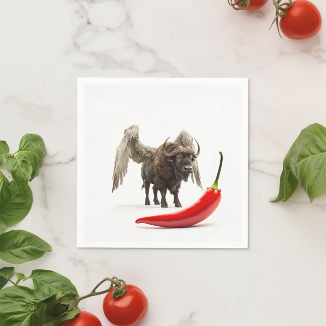 Buffalo Vingar med chili pepper Pappersservett (Skapare uppladdad)