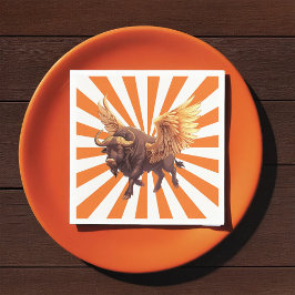 Buffalo Vingar med Orange Starburst Pappersservett