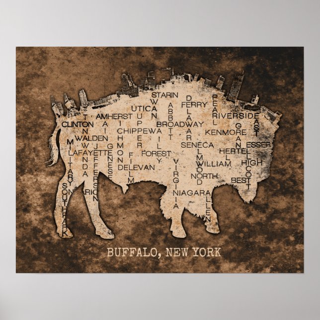 Buffalo Wall Art-filmer med RMB Art & Design Poster (Framsidan)