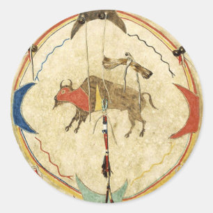 Buffalo Warrior Shield Sticker Runt Klistermärke