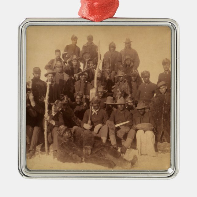 Buffalo Warriors: American Black Fighting Cavalry Julgransprydnad Metall (Framsidan)