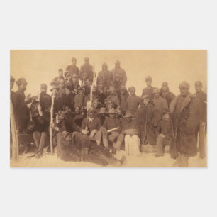 Buffalo Warriors: American Black Fighting Cavalry Rektangulärt Klistermärke